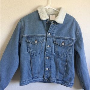 Brandy Melville shaine fur denim jacket